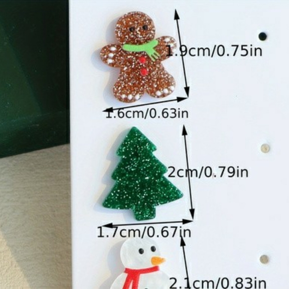 Gingerbread earrings 3 pair set Christmas Tree Snowman Holiday Jewelry NWT - Picture 4 of 8